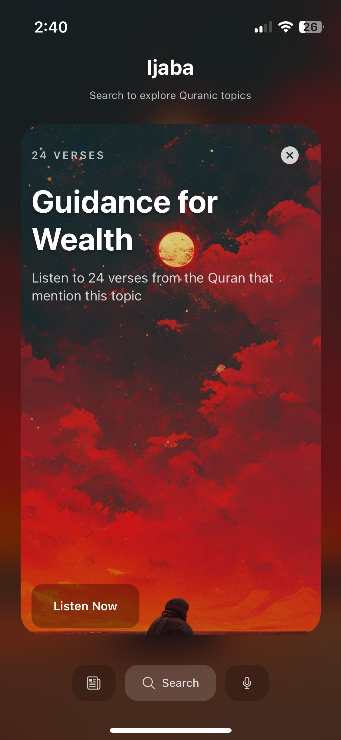 Ijaba App Main Screen